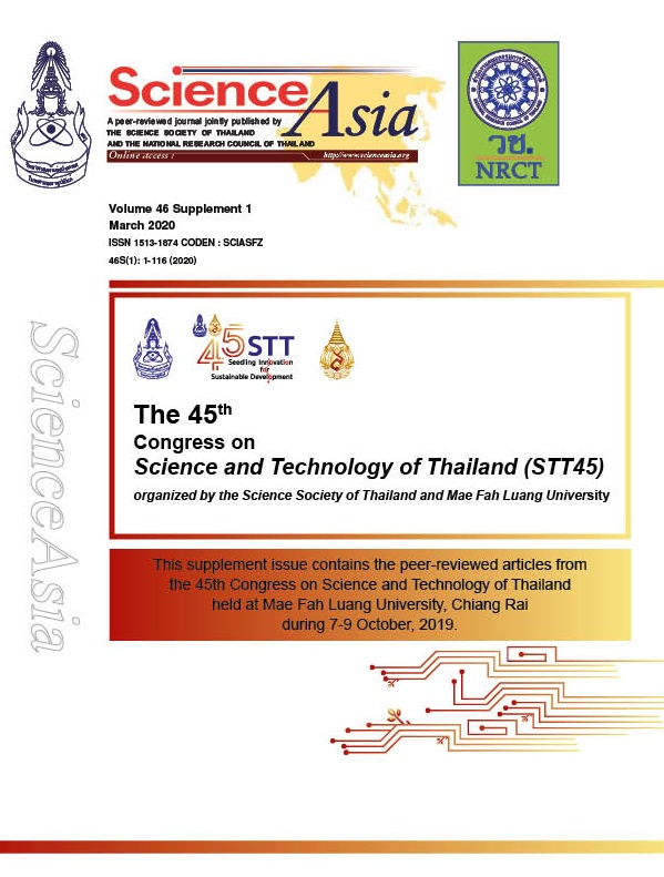 Journal of The Science Society of Thailand : The 45th Congress on Science and Technology of Thailand