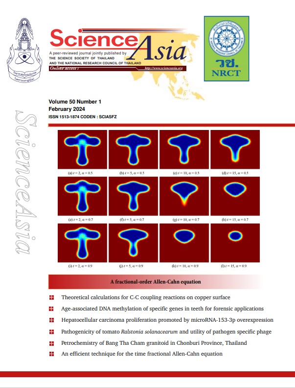 Science Asia Volume 50 Number 1 (February 2024)