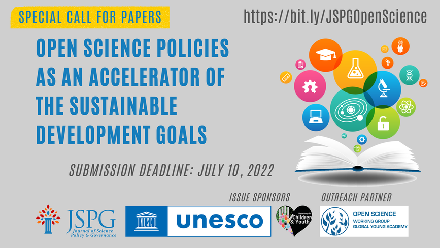 Special Topics Call for Submissions ​ Open Science Policies as an Accelerator for Achieving the Sustainable Development Goals